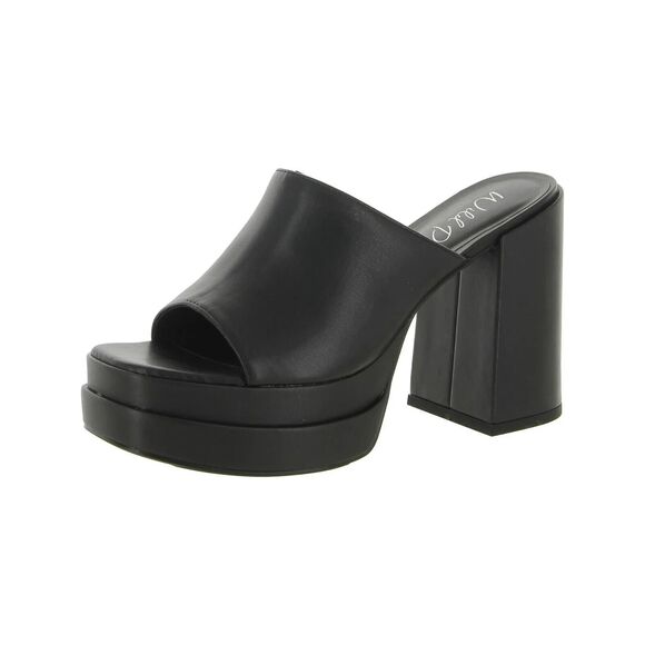 Wild Pair Womens Ofelia  Double Platform Slide Slip on Heels,  Black, 10M - Picture 2 of 4